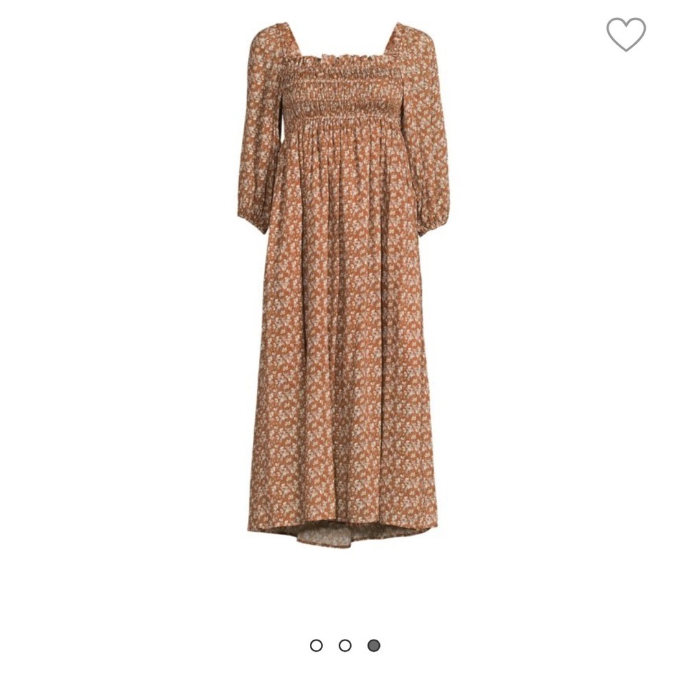 CAARA Floral Brown Maxi Dress
